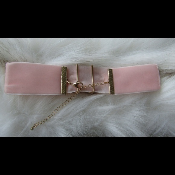 2 AVAILABLE Pink Thick Choker  Rhinestone Accent - Picture 5 of 8
